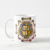 Cristos Cross Shield-Nachname Kaffeetasse (Links)