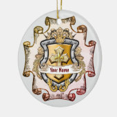 Cristos Cross Shield-Nachname Keramik Ornament (Links)