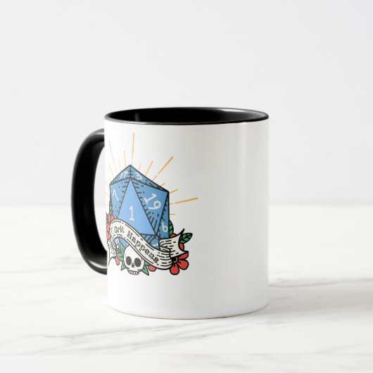 Crit Happens Tasse (Vorderseite Links)