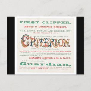Criterion Clipper Segeln Postkarte