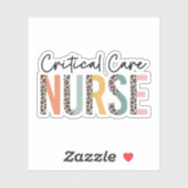 Critical Care Nurse CCU Critical Care Unit Nursing Aufkleber (Blatt)