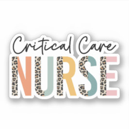 Critical Care Nurse CCU Critical Care Unit Nursing Aufkleber