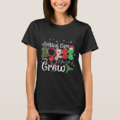 Critical Care Nurse Crew Stethoscope Santa Hat Chr T-Shirt (Vorderseite)