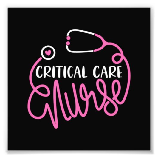 Critical Care Nurse Logo RN Critical Care Nursing Fotodruck (Vorne)