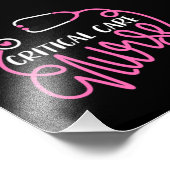 Critical Care Nurse Logo RN Critical Care Nursing Fotodruck (Ecke)