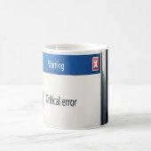 Critical Error — Retro Windows Warning Boxes Graph Kaffeetasse (Mittel)