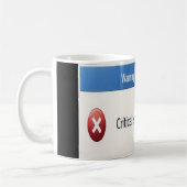 Critical Error — Retro Windows Warning Boxes Graph Kaffeetasse (Links)