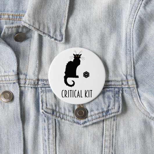 Critical Kit Funny Cat D20 RPG Tabletop Gaming Button (Beispiel)