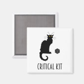 Critical Kit Funny Cat D20 RPG Tabletop Gaming Magnet (Vorderseite/Rückseite)
