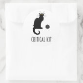 Critical Kit Funny Cat D20 RPG Tabletop Gaming Runder Aufkleber (Tasche)