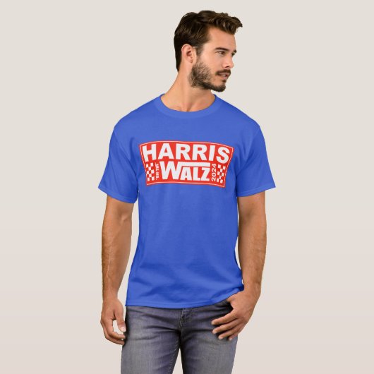 Critical Political Blue Wave Harris Walz 2024 T-Shirt (Vorne ganz)