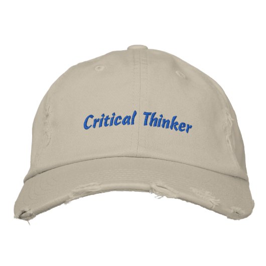 Critical Thinker störte Cap Bestickte Kappe (Vorderseite)