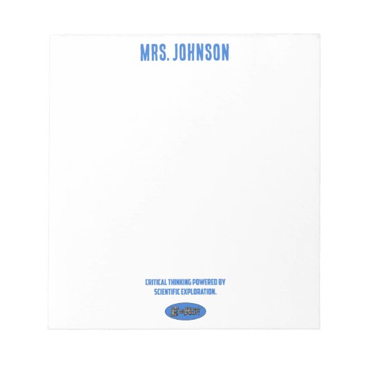 Critical Thinking Powered By Science Exploration Notizblock (Vorderseite)