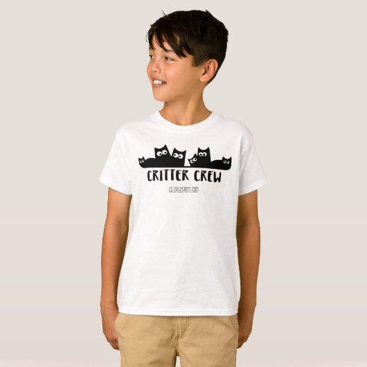 Critter-Crew - Katzen auf einem Haltegriff T-Shirt (Vorne ganz)