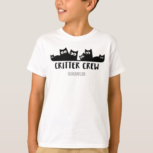 Critter-Crew - Katzen auf einem Haltegriff T-Shirt (Vorderseite)