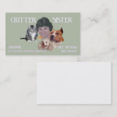 Critter Sister Business Card Visitenkarte (Vorne/Hinten)