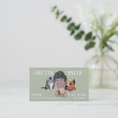 Critter Sister Business Card Visitenkarte (Stehend Vorderseite)