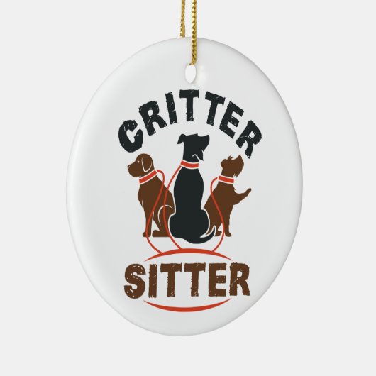 Critter Sitter Cute Pet Sitter Keramik Ornament (Rechts)