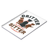 Critter Sitter für Niedliche Haustiere Sitter Notizblock (Linke Seite)