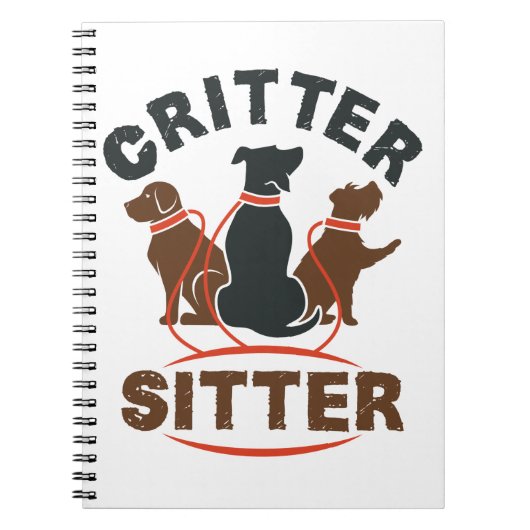 Critter Sitter für Niedliche Haustiere Sitter Notizblock (Vorderseite)