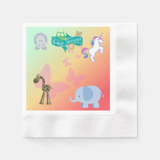 Critters and Butterflies Babydusche Napkins Serviette (Vorderseite)