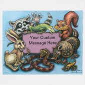 Critters Fleece Blanket (Vorderseite (Horizontal))