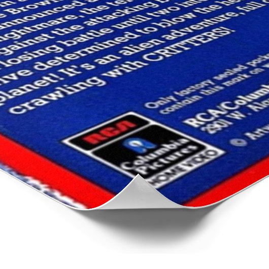 Critters VHS Poster (Ecke)