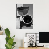 CRJ JFK Tower B&W Poster (Heimbüro)