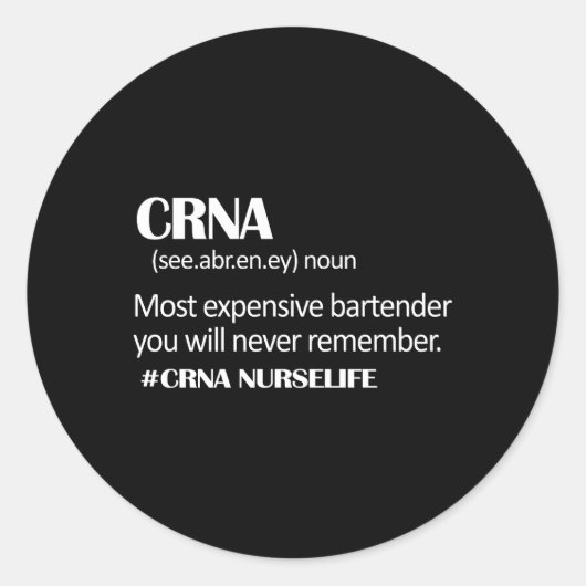 Crna Definition Crna Week Runder Aufkleber (Vorderseite)