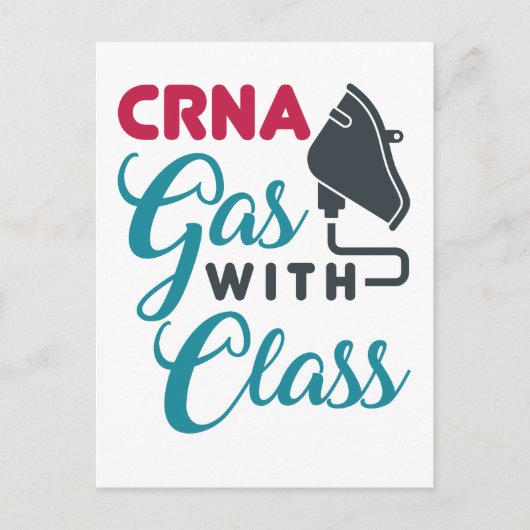 CRNA Gas mit Klasse Funny Aufwertung Postkarte (Vorderseite)