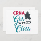 CRNA Gas mit Klasse Funny Aufwertung Postkarte (Vorne/Hinten)