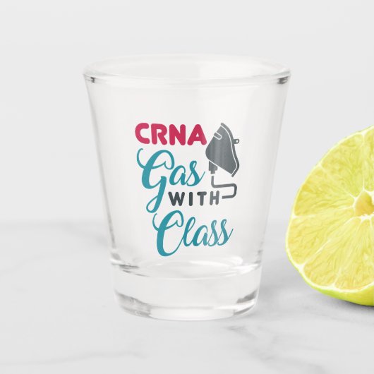 CRNA Gas mit Klasse Funny Aufwertung Schnapsglas (Vorderseite)
