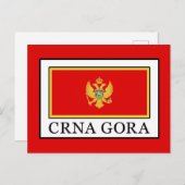 Crna Gora Postkarte (Vorne/Hinten)