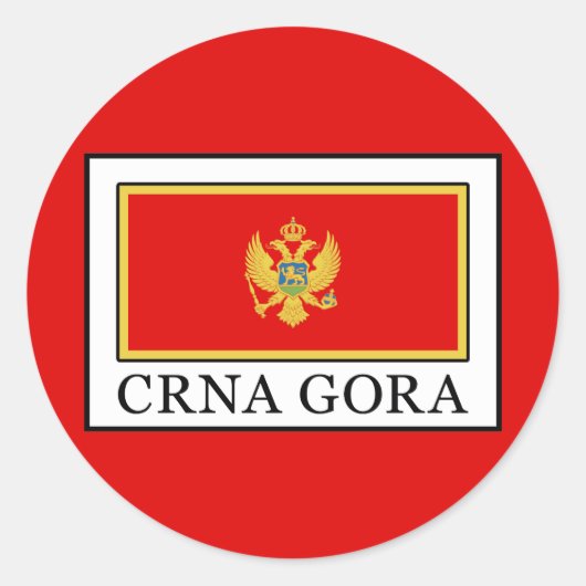 Crna Gora Runder Aufkleber (Vorderseite)