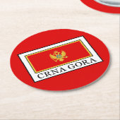 Crna Gora Runder Pappuntersetzer (Angewinkelt)