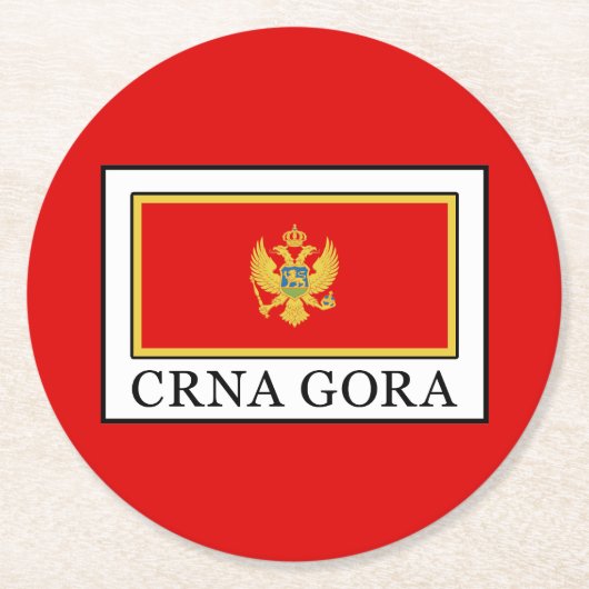 Crna Gora Runder Pappuntersetzer (Vorderseite)