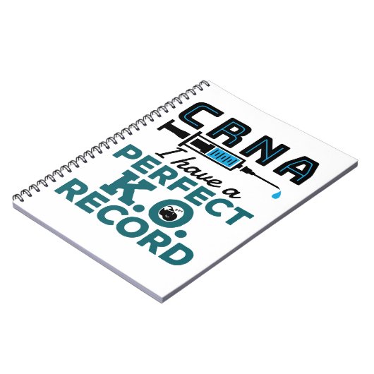 CRNA I habe einen perfekten K.O.-Rekord Notizblock (Linke Seite)
