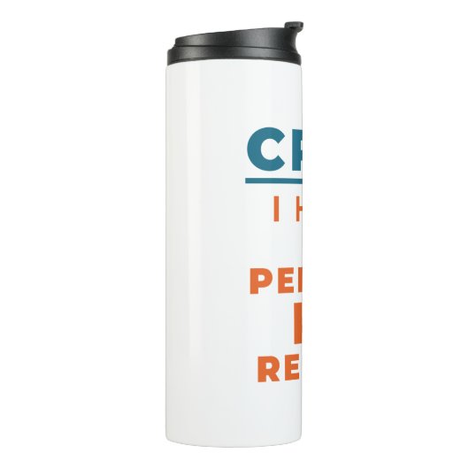 CRNA I hat einen perfekten KO-Datensatz Thermosbecher (Nach links gedreht)