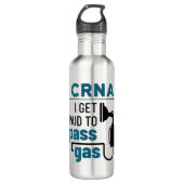 CRNA Ich werde bezahlt, Gas zu passieren Edelstahlflasche (Vorderseite)