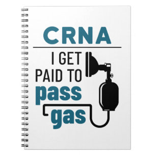 CRNA Ich werde bezahlt, Gas zu passieren Notizblock