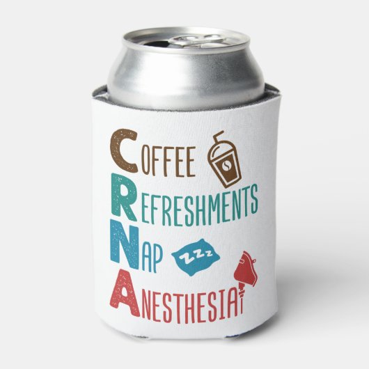 CRNA Kaffeespezialitäten Nickerchen Anästhesie Dosenkühler (Kanne Vorderseite)