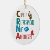 CRNA Kaffeespezialitäten Nickerchen Anästhesie Keramik Ornament (Rechts)