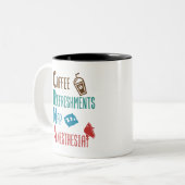 CRNA Kaffeespezialitäten Nickerchen Anästhesie Zweifarbige Tasse (Vorderseite Links)