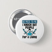 CRNA klopfte Leute, die Anästhesisten versorgen Button (Vorne & Hinten)