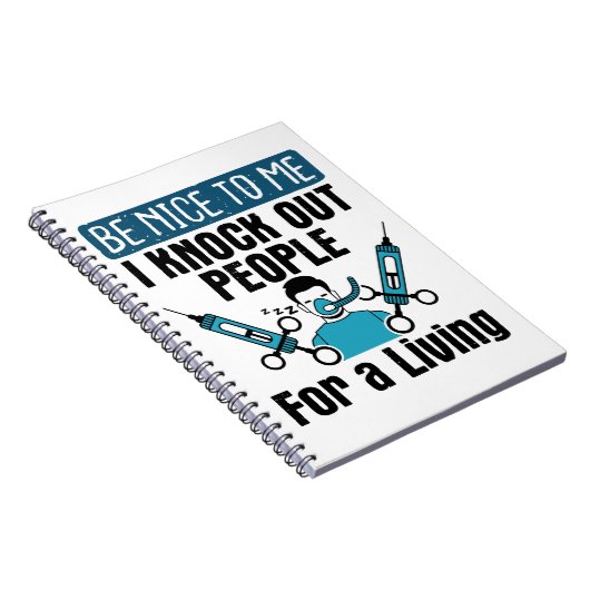 CRNA klopfte Leute, die Anästhesisten versorgen Notizblock (Rechte Seite)