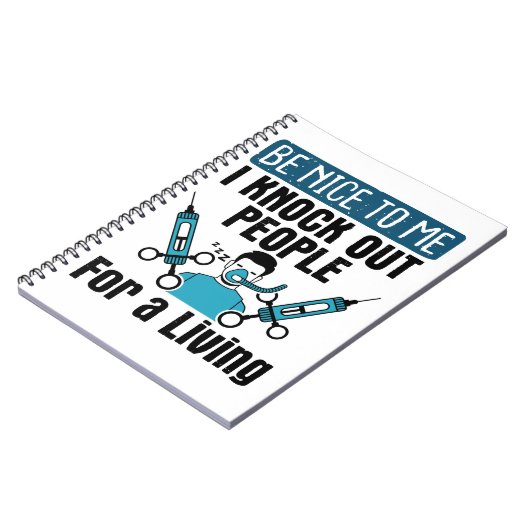 CRNA klopfte Leute, die Anästhesisten versorgen Notizblock (Linke Seite)