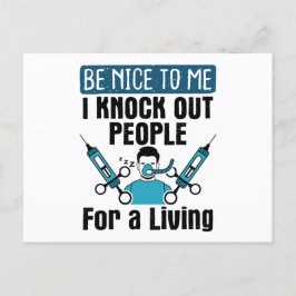 CRNA klopfte Leute, die Anästhesisten versorgen Postkarte