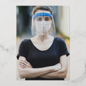 CRNA Krankenpflege Abschluss Gold Foil Einladung (Rückseite)