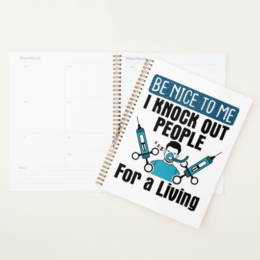 CRNA Nurse Anästhesist Anästhesist Knock Out Planer (Anzeige)