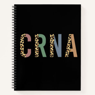 CRNA Nurse Anästhesist Cheetah Leopard Druck Notizblock
